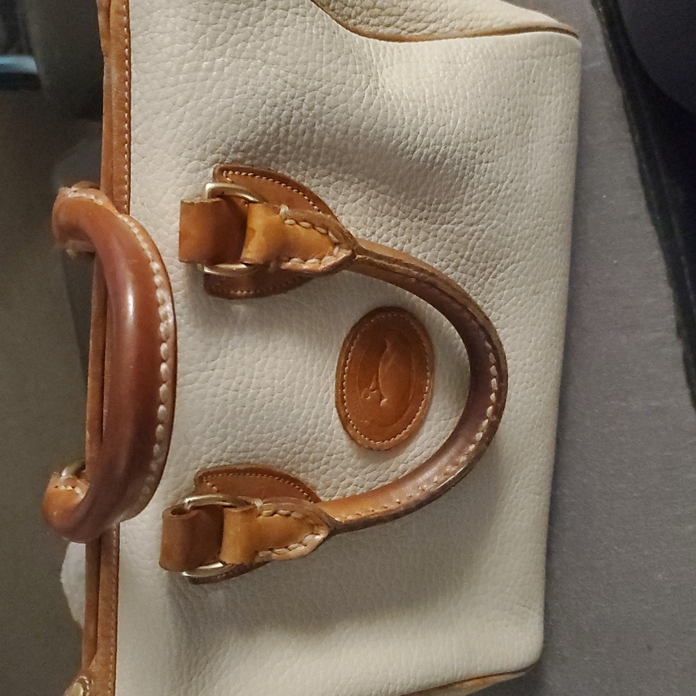 Dooney & Bourke Cream and Tan Satchel/leather Speedy - Picture 2 of 11